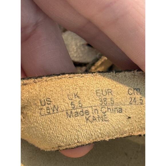 Naturalizer Kane Women’s Sandal‎ Black Leather With Ivory Stitching 7.5M - Picture 16 of 16